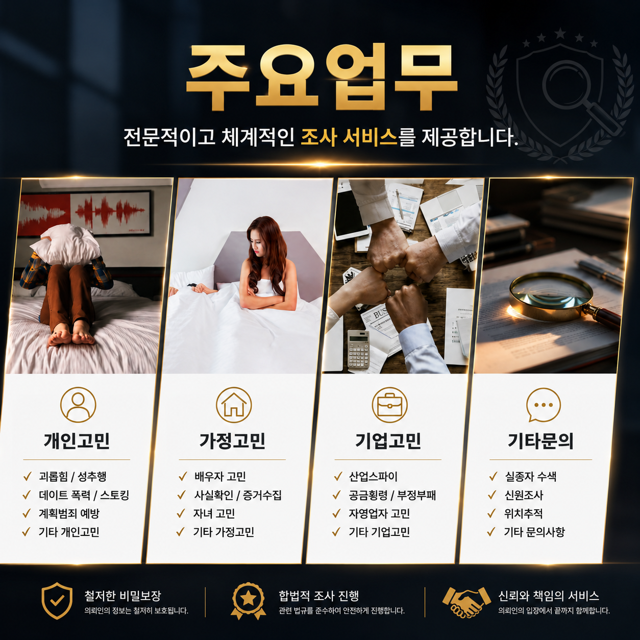인천 동춘동흥신소 동춘동탐정사무소 배우자 갑작스러운 자기관리 변화 분석